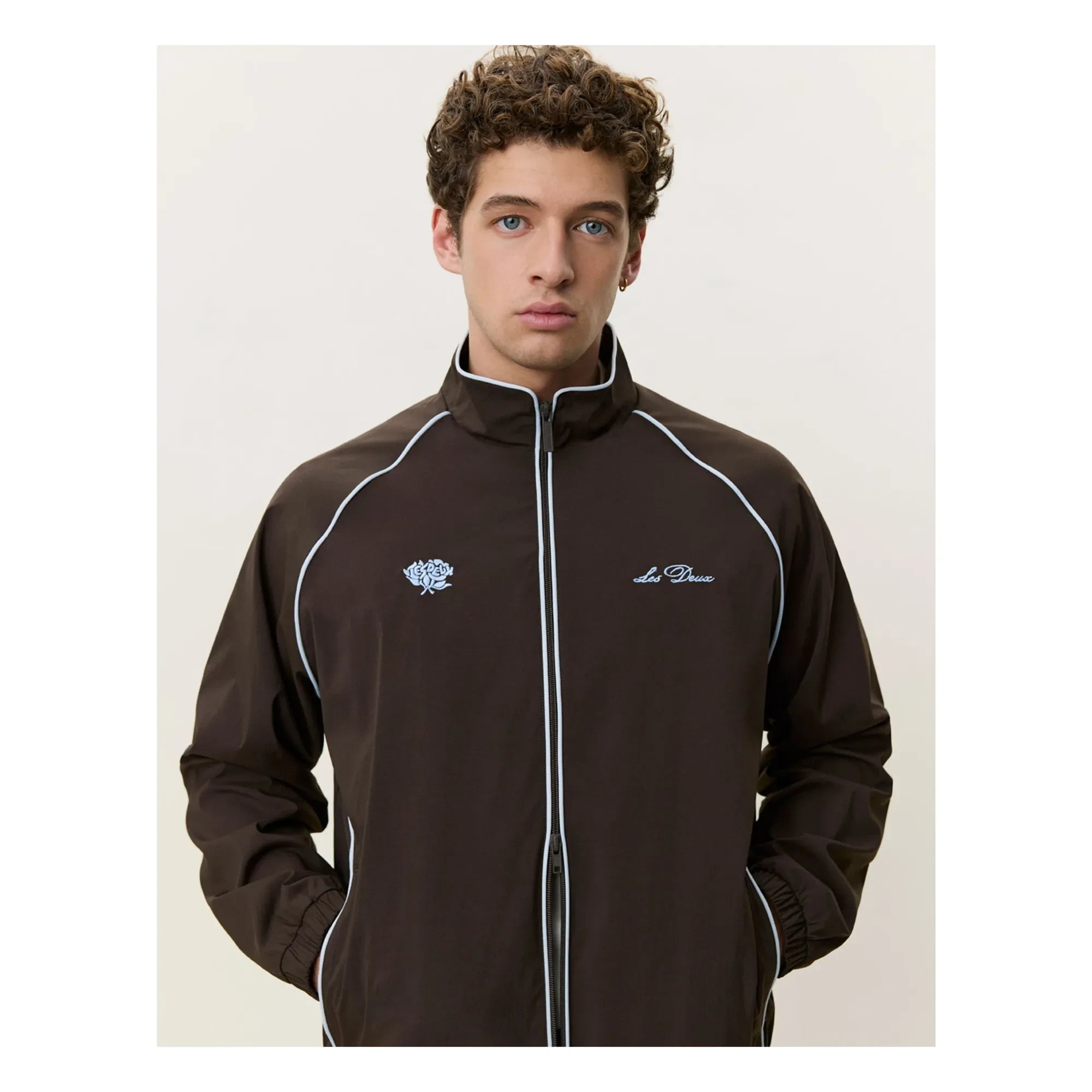Les Deux - Tech Track Jacket | Brown