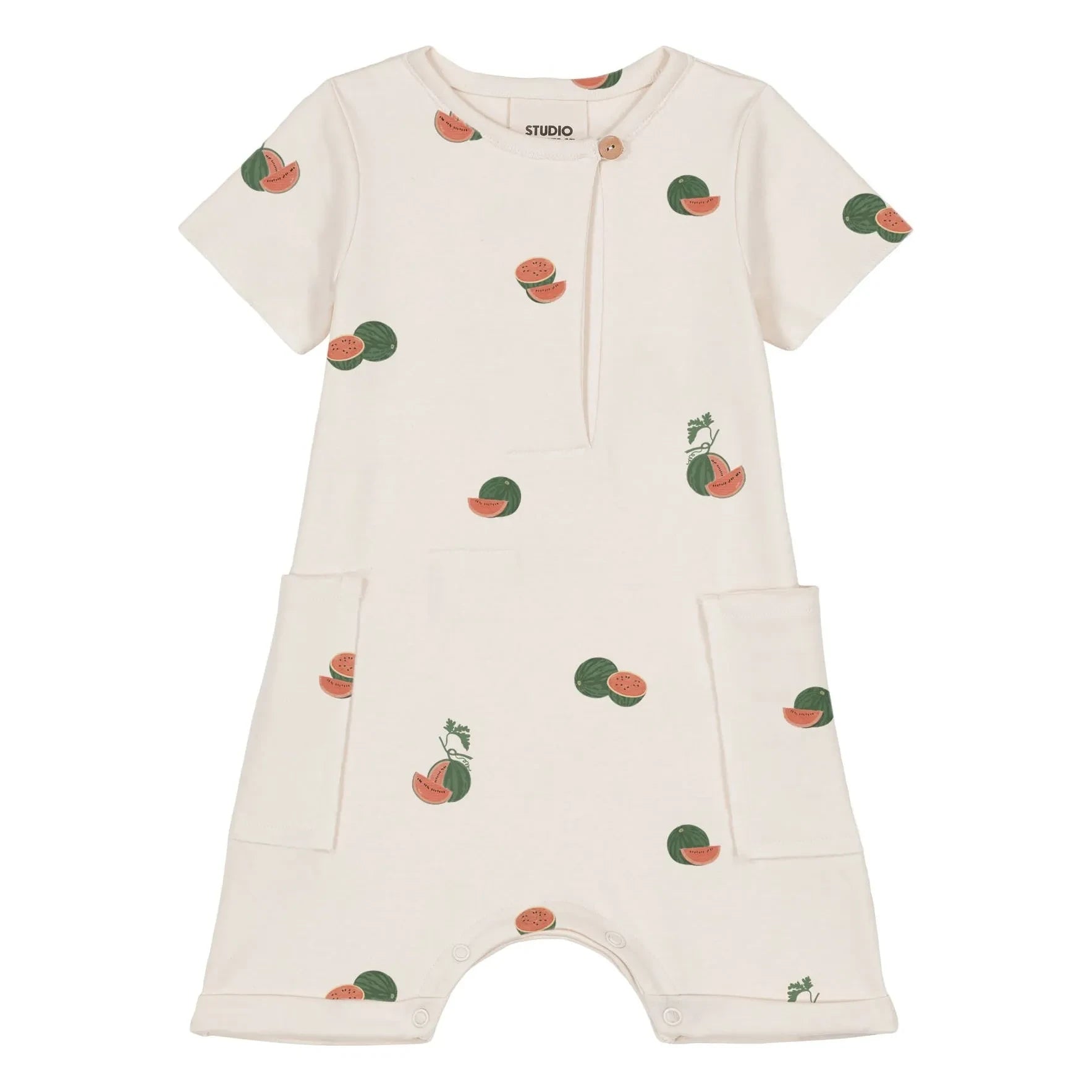 Studio Bohème - Combishort Aimé Watermelon Organic Cotton | Ecru