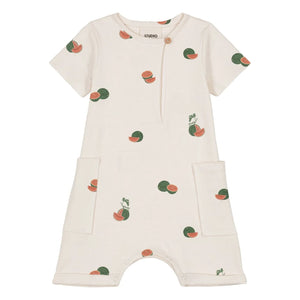 Studio Bohème - Combishort Aimé Watermelon Organic Cotton | Ecru
