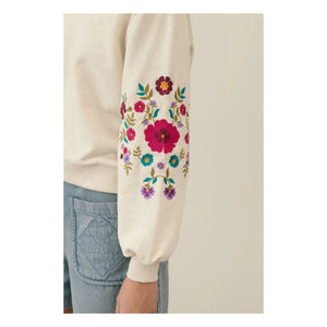 Louise Misha - Judith Organic Cotton Sweatshirt - Women's Collection | Cream