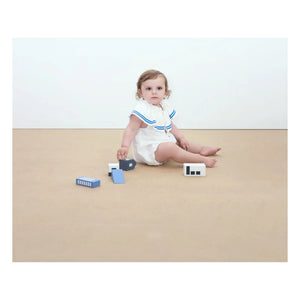 Tinycottons - Linen Ruffled Bodysuit | White