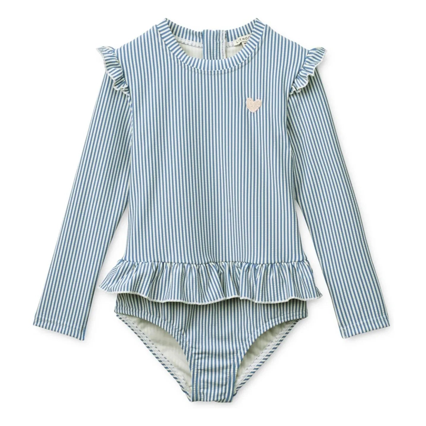 Liewood - Long Sleeve Swimsuit Sille Striped Seersucker Recycled Fiber | Blue