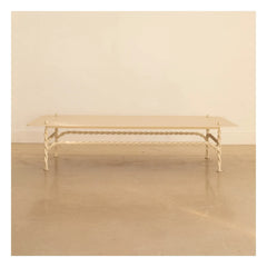 Honoré - Torsade Rectangular Side Table | Ecru