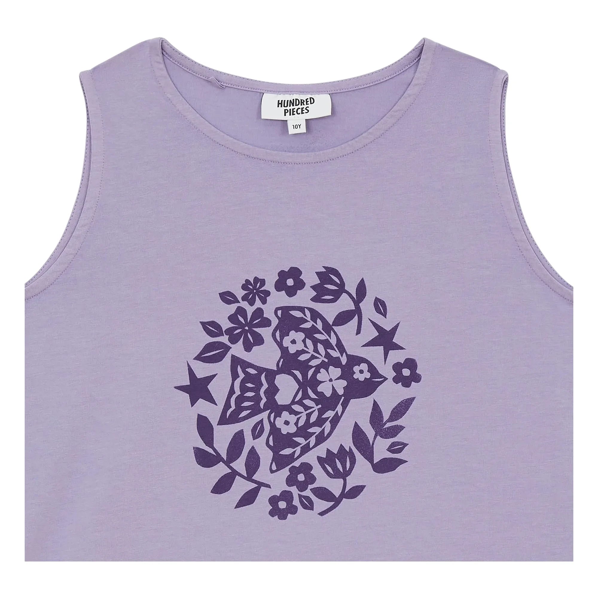 Hundred Pieces - Lyra organik pamuk kolsuz elbise | Lavender