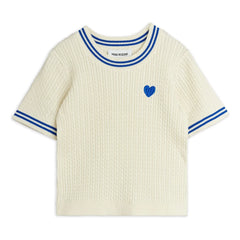 Mini Rodini - Organic Cotton Mesh T-shirt | Ecru