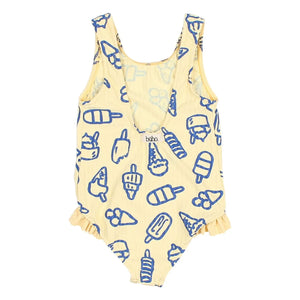 Búho - Glaces Baby Ribbed Swimsuit | Yellow
