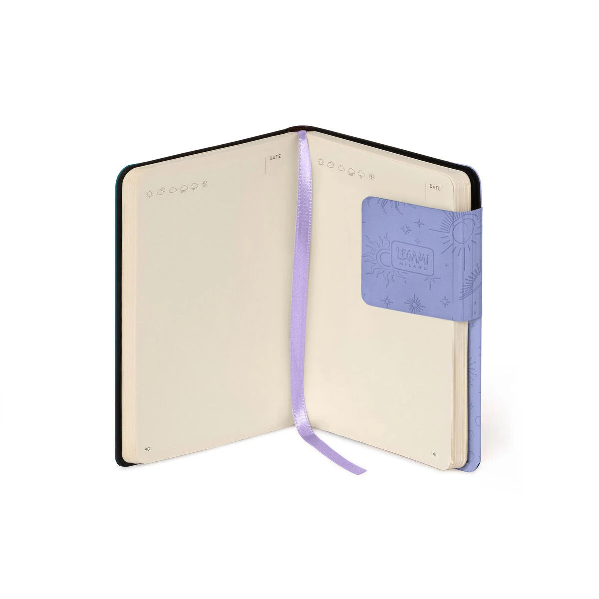 Legami - Notebook with Blank Pages and Monochrome Soft Cover - Cosmic Lilac - My Notebook