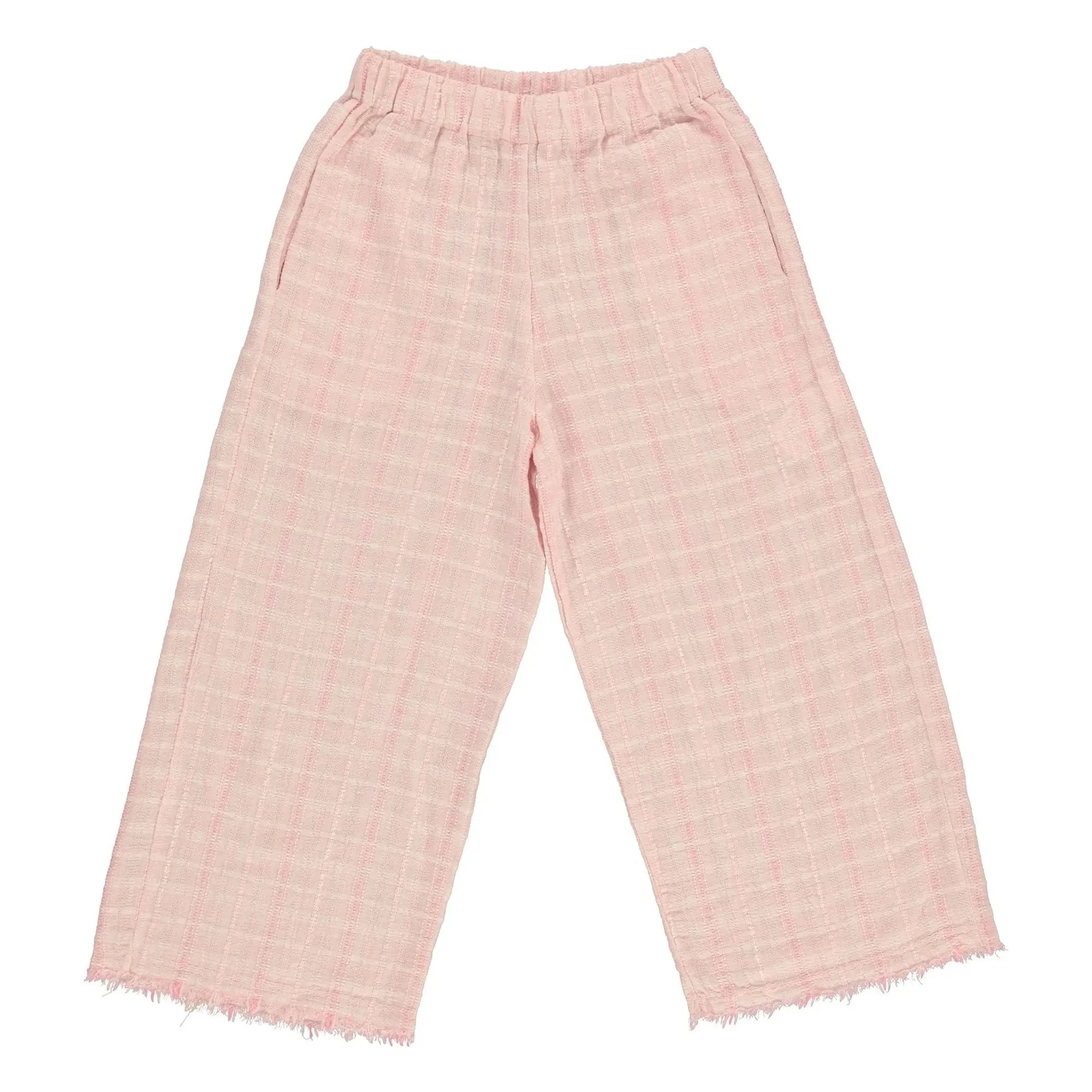 Bebe Organic - Emma Checked Pants | Light Pink