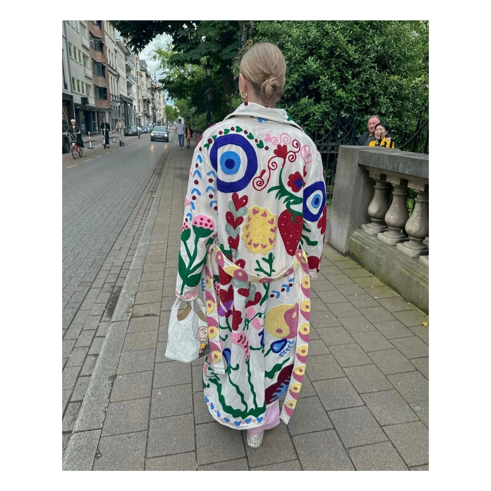 SISSEL EDELBO - Pink White Swan Coat | White