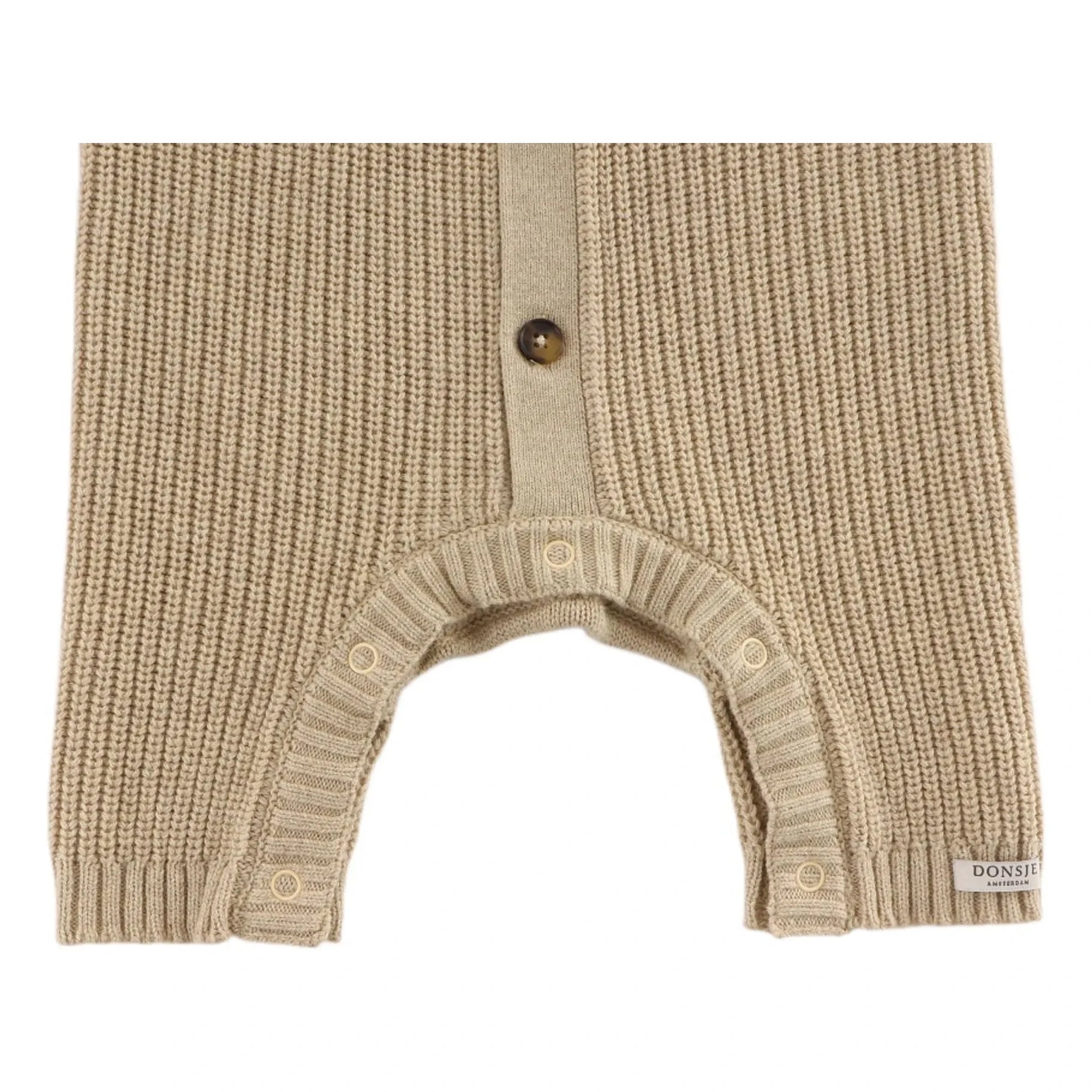 Donsje - Dantje Ribbed Bear Jumpsuit | Beige