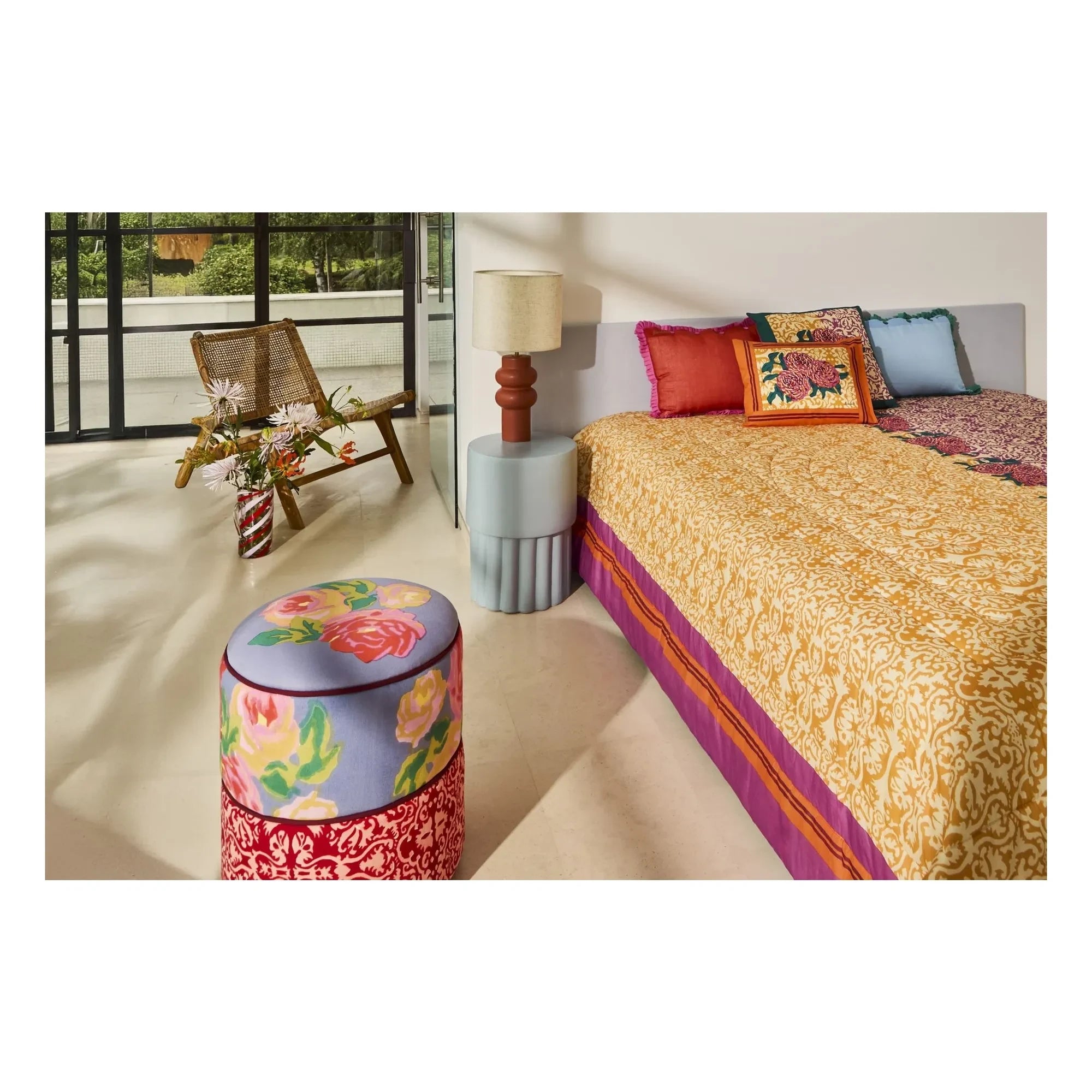 Lisa Corti - Dam Dam Pillow Cover | Straw Yellow