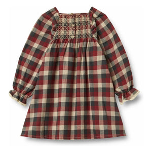 Wheat - Bella Dress Organic Cotton Checkered | Red