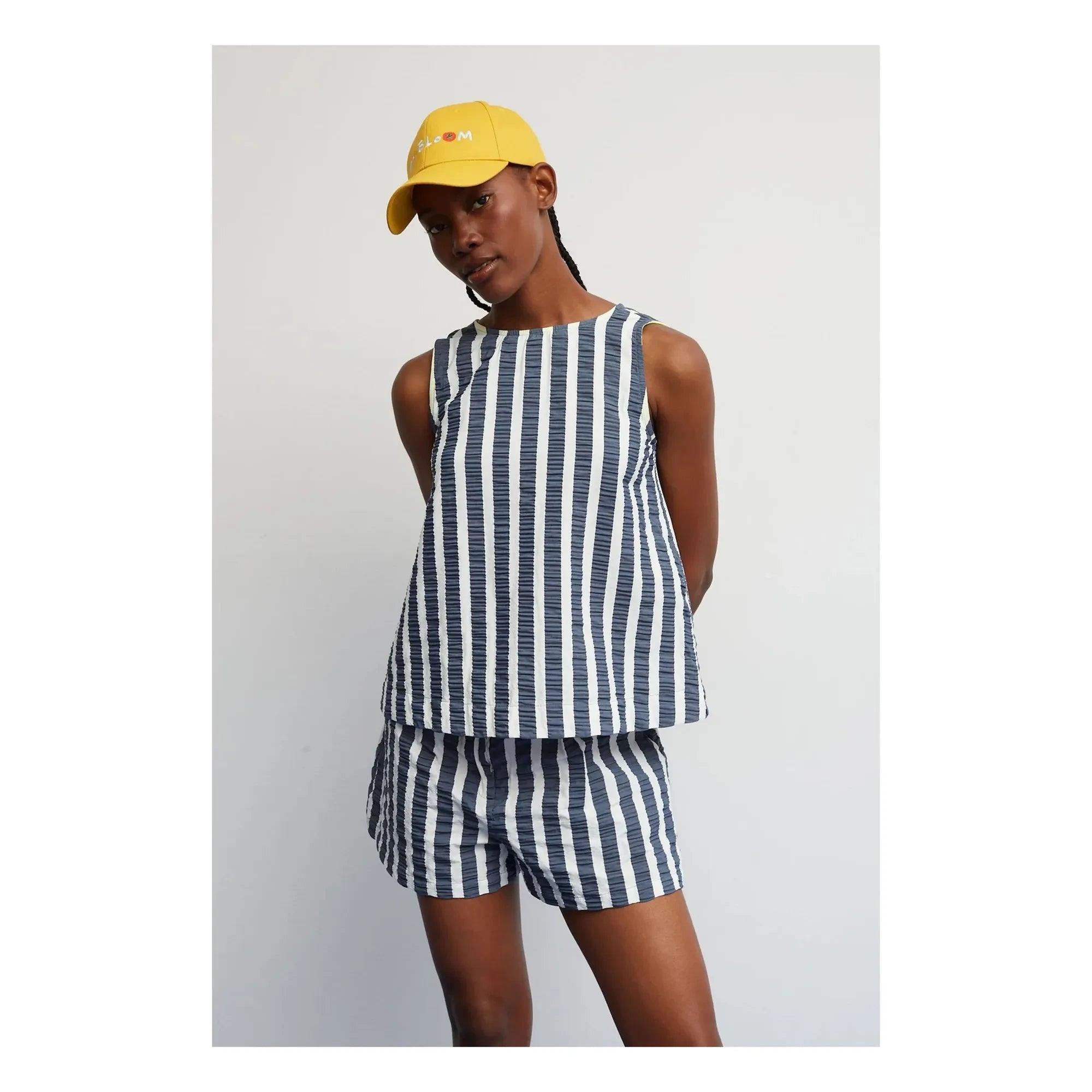 Dr Bloom - Fresco Stripes Blouse | Navy Blue