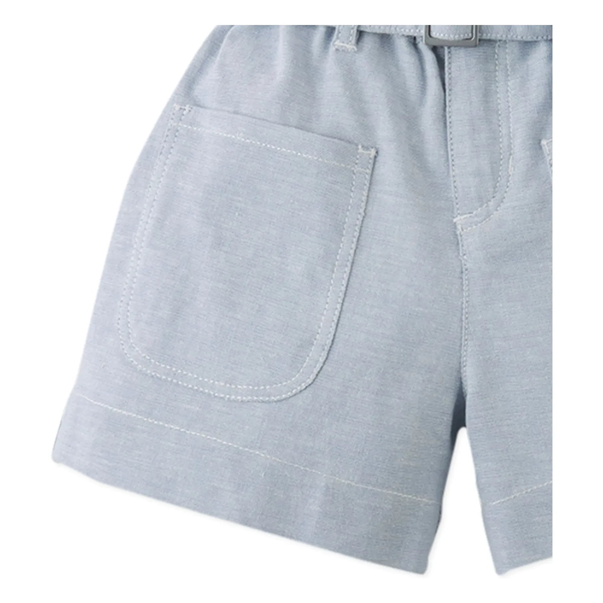 Gingersnaps - Amara Belted Short Shorts | Light Blue