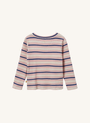 Goldie + Ace - Ribbed Striped T-Shirt | Pink