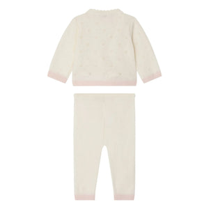 Bonpoint - Laurina Wool Knit Cardigan and Leggings Set | White