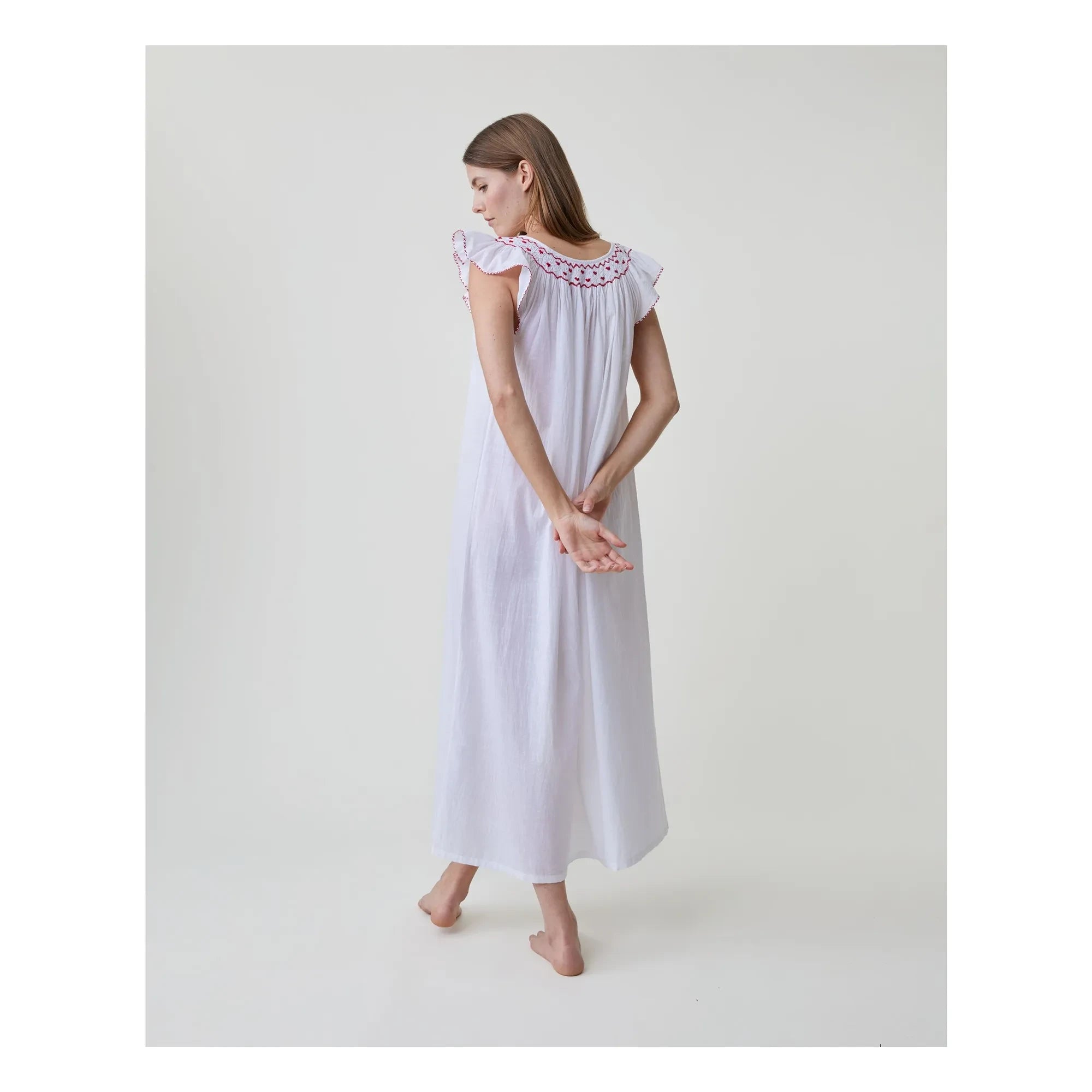 Scarlette Ateliers - Dona Embroidered Nightgown | Red