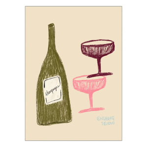 Poster and Frame - Champagne with the ladies posteri