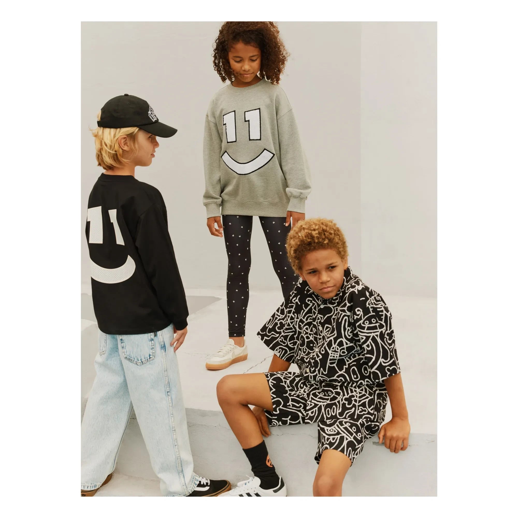 Molo - Avart Doodles Organic Cotton Shorts | Black