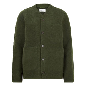 Universal Works - Buttoned Wool Vest | Khaki