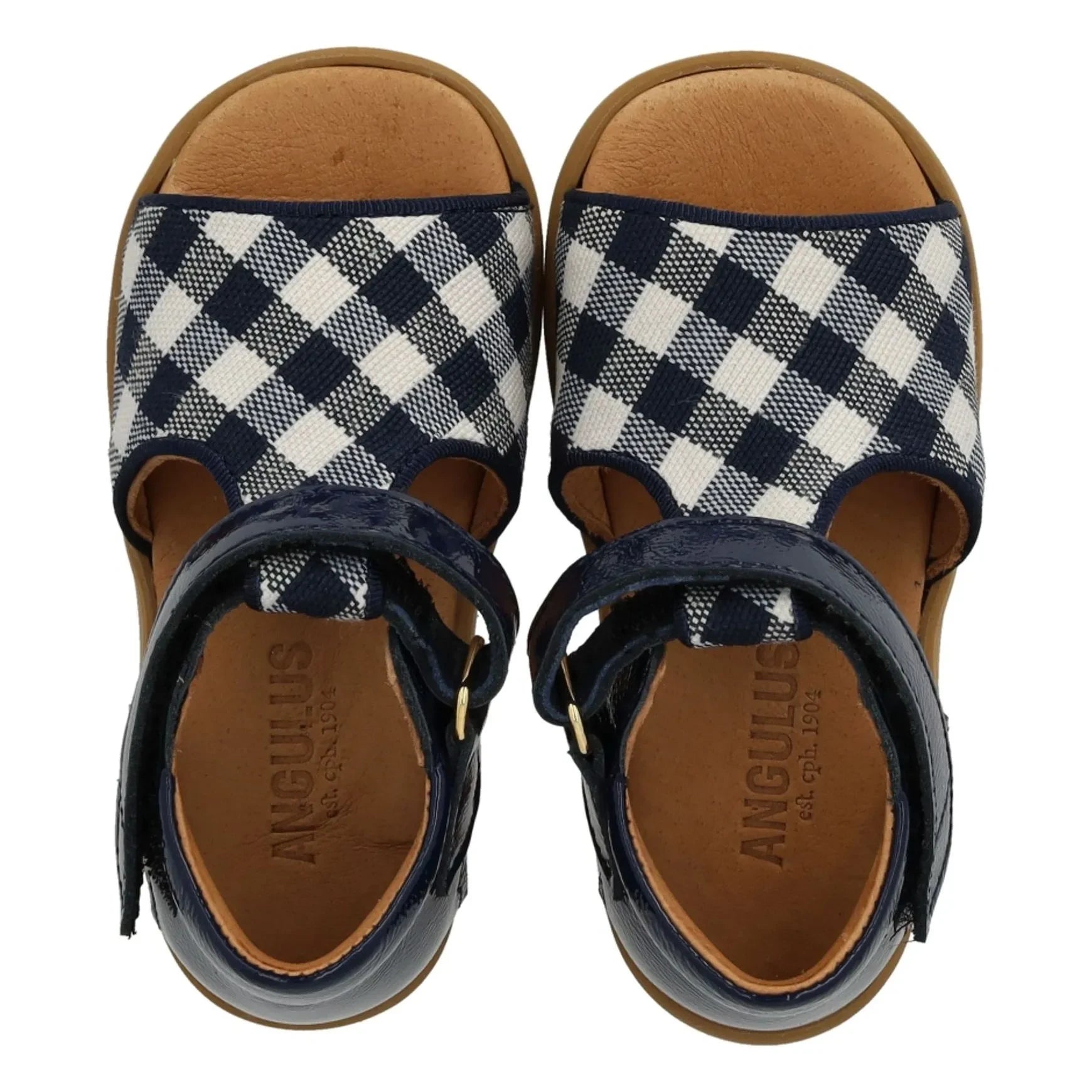 Angulus - Checked Sandals | Navy Blue