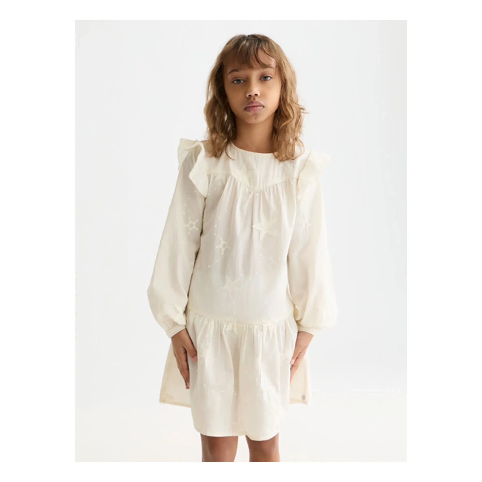 Scotch & Soda - Embroidered Ruffled Dress | Ecru