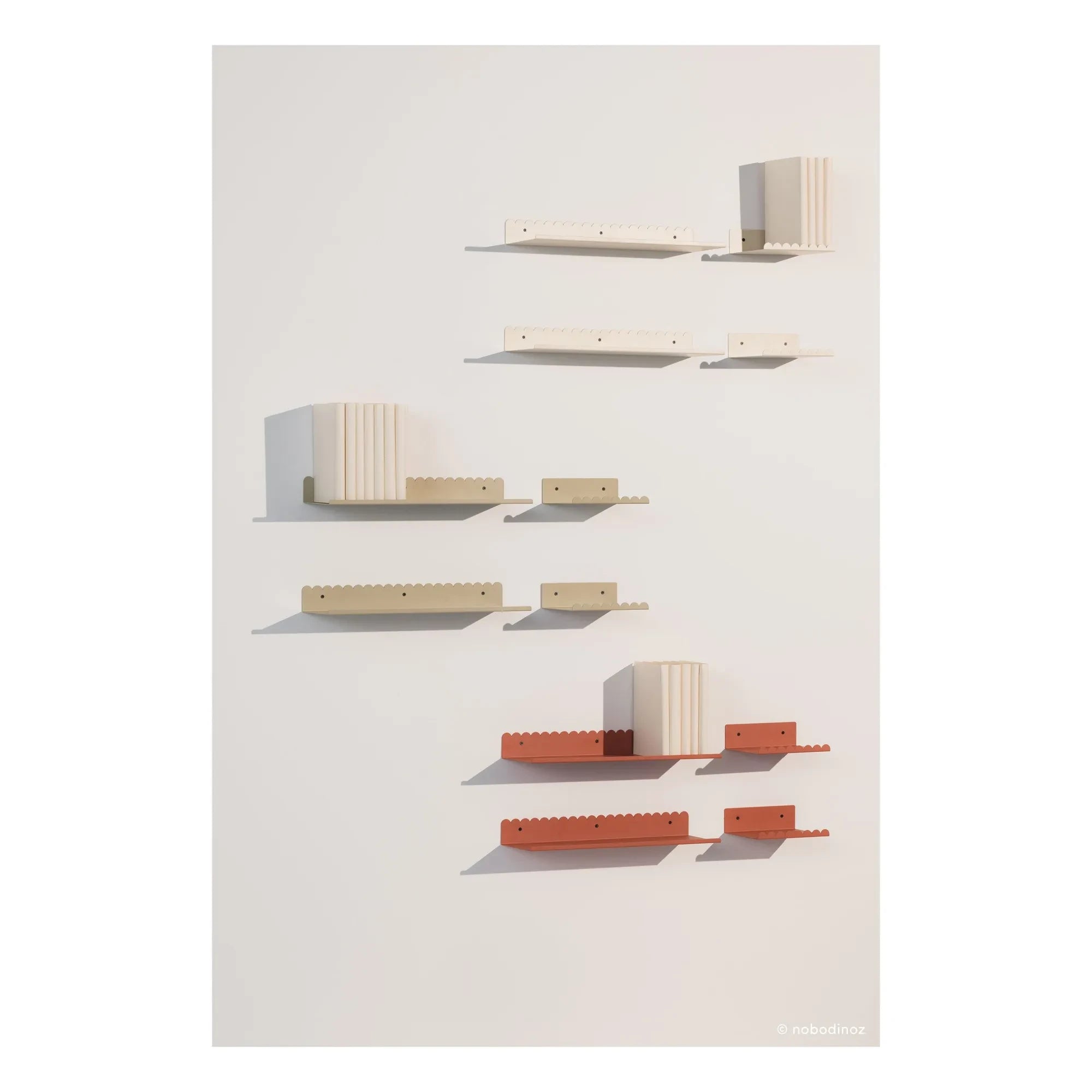 Nobodinoz - Vibes Wall Shelf 50x16 cm | Terracotta