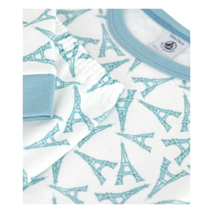 Petit Bateau - Eyfel Kulesi Kalıp Pijama | Beyaz