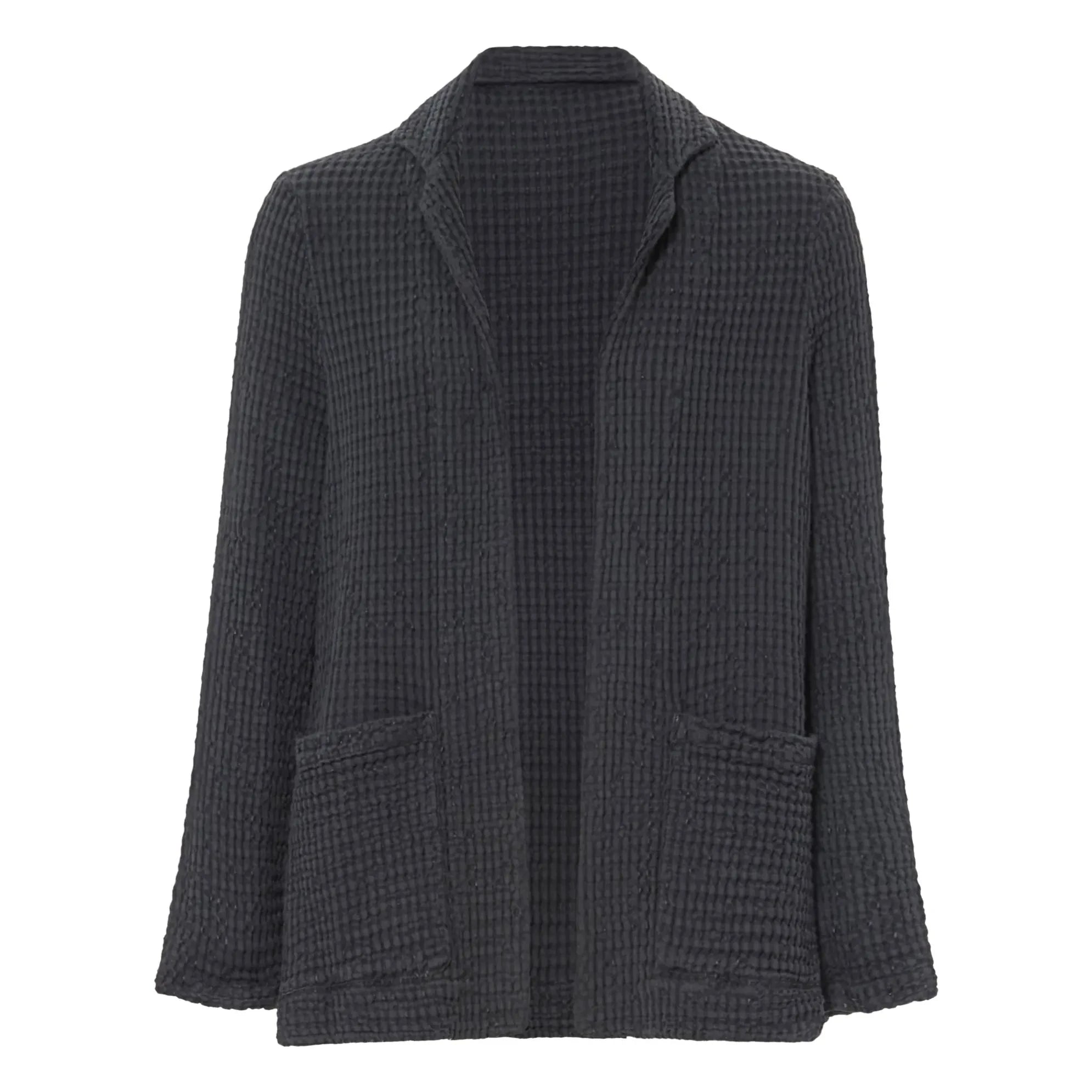 Masscob - Algar Waffle Cotton and Linen Jacket | Charcoal Gray