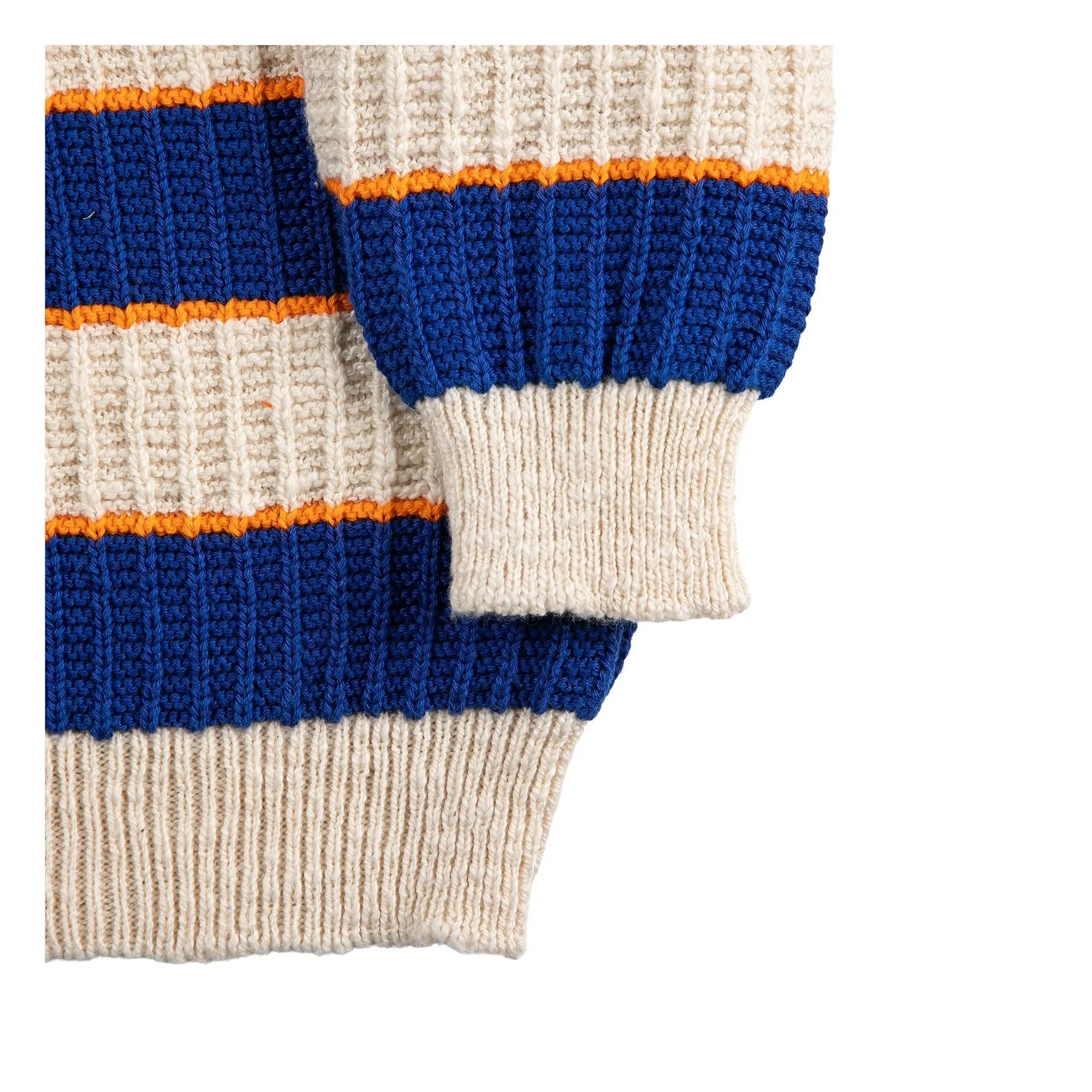 Bobo Choses - Striped Organic Cotton Sweater | Heather Beige