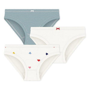 Petit Bateau - 3-Pack Striped Panties Set | White