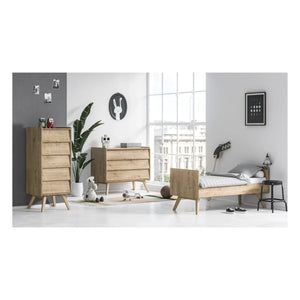 VOX - Vintage Adjustable Bed - 70 x 140 cm | Oak