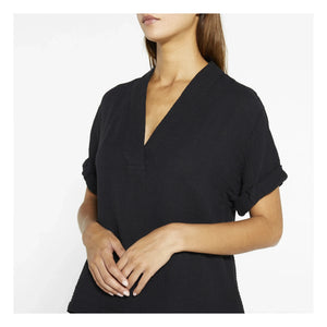 Xirena - Avery Pamuk Muslin Bluz | Siyah