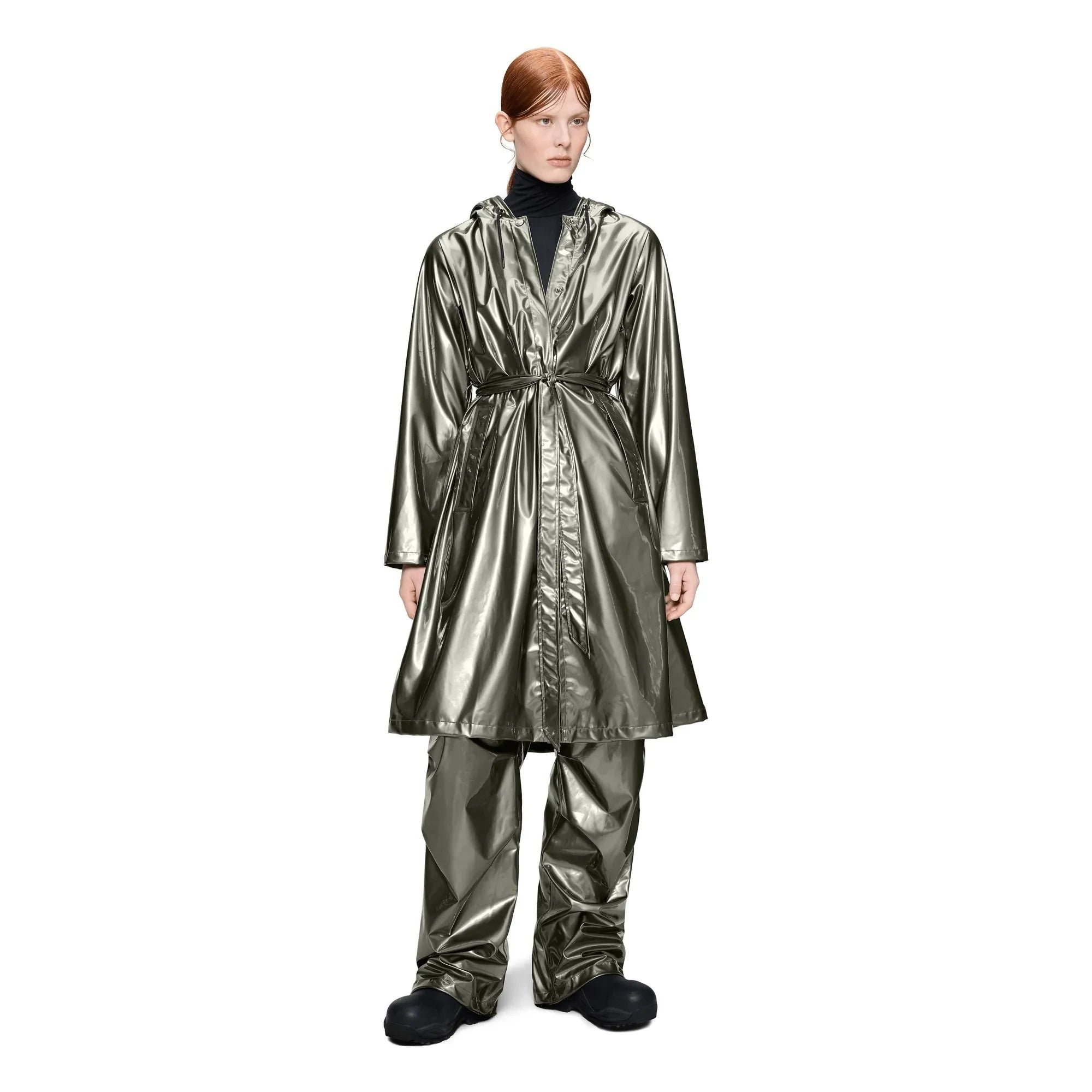 Rains - A-Line W3 Long Coat | Charcoal Gray
