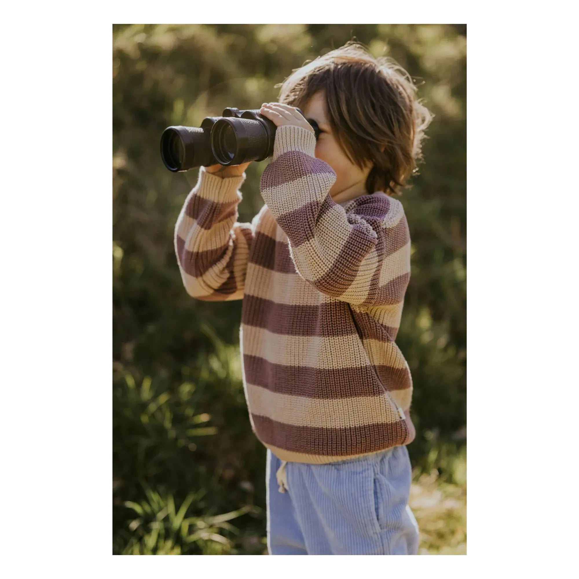 Yuki - Striped Organic Cotton Sweater | Sand
