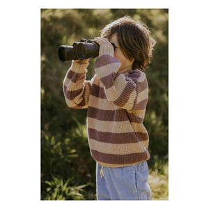 Yuki - Striped Organic Cotton Sweater | Sand