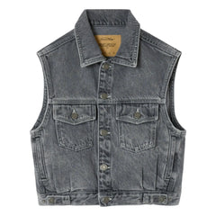 American Vintage - Yopday Sleeveless Denim Jacket | Gray