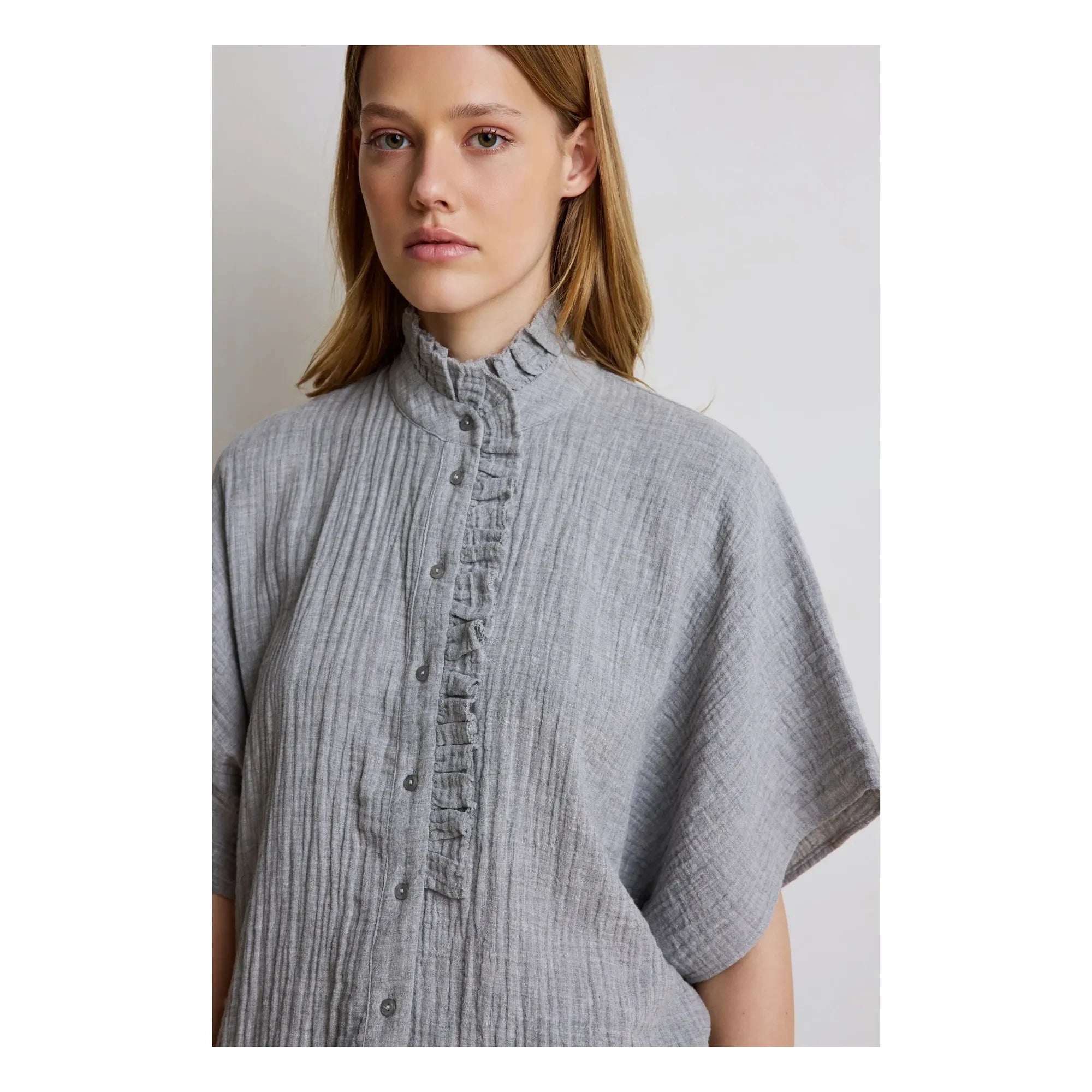 Hod - Natasha Cotton Shirt | Blue