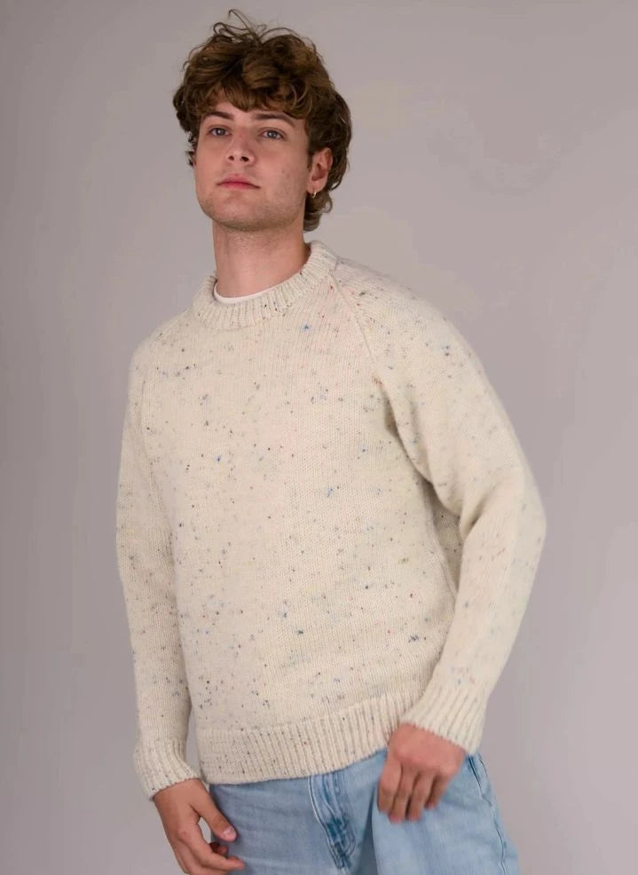 Origin Knitwear - Raglan Thick Wool Sweater | Ecru