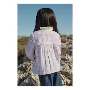Louise Misha - Flora Karolu Bluz | Pembe