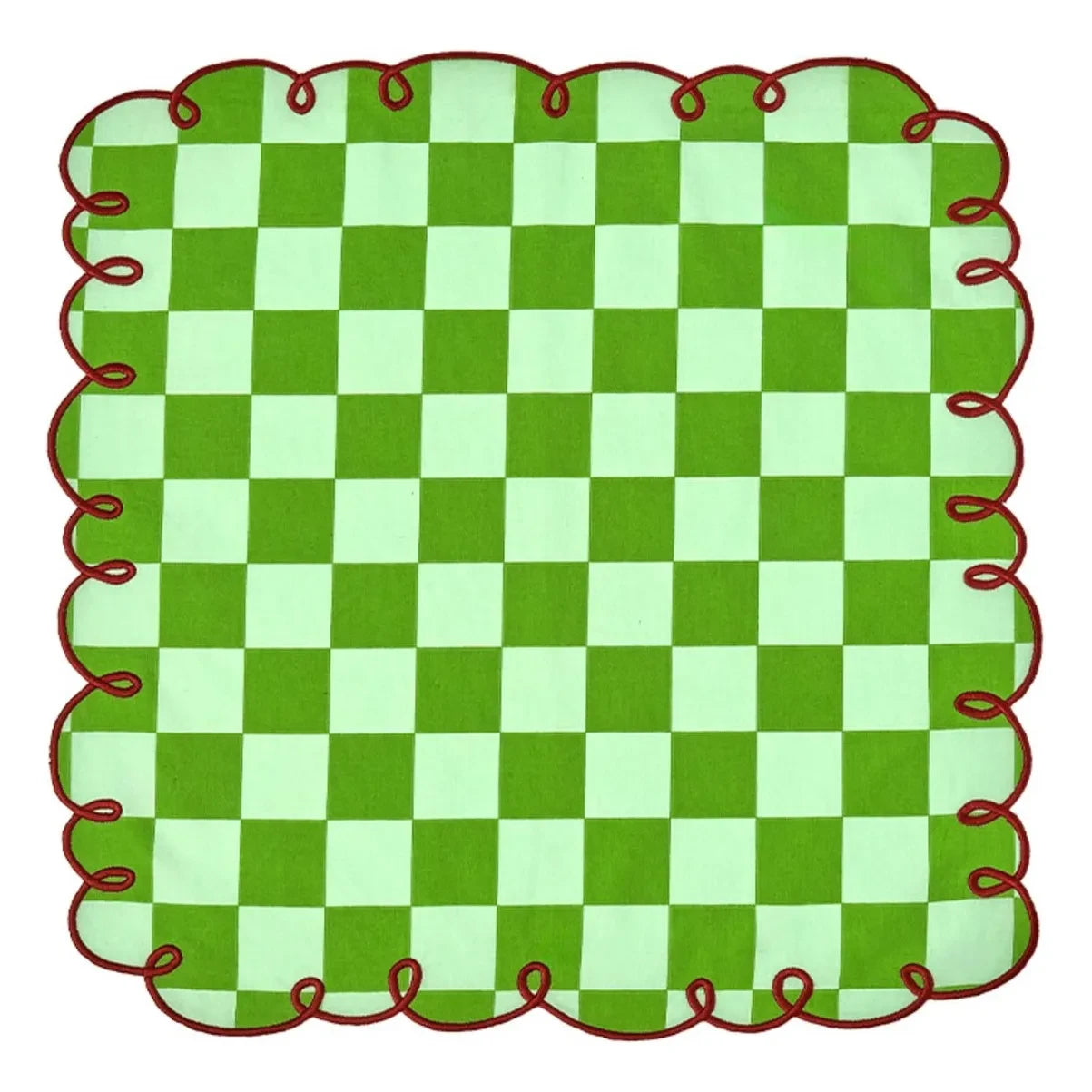 Bitossi - Dama Verde kareli peçeteler - 2'li Set | Yeşil