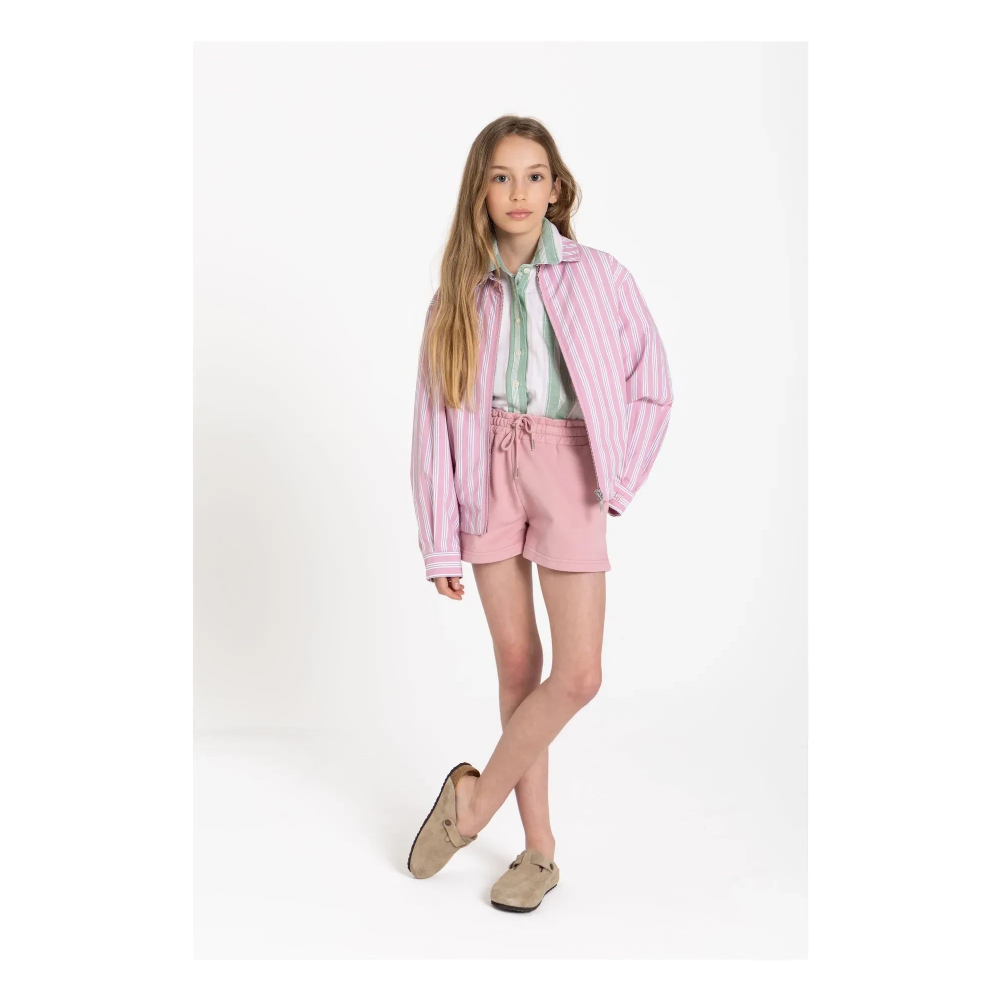 Smallable Kid - Noah Striped Jacket | Dust Pink