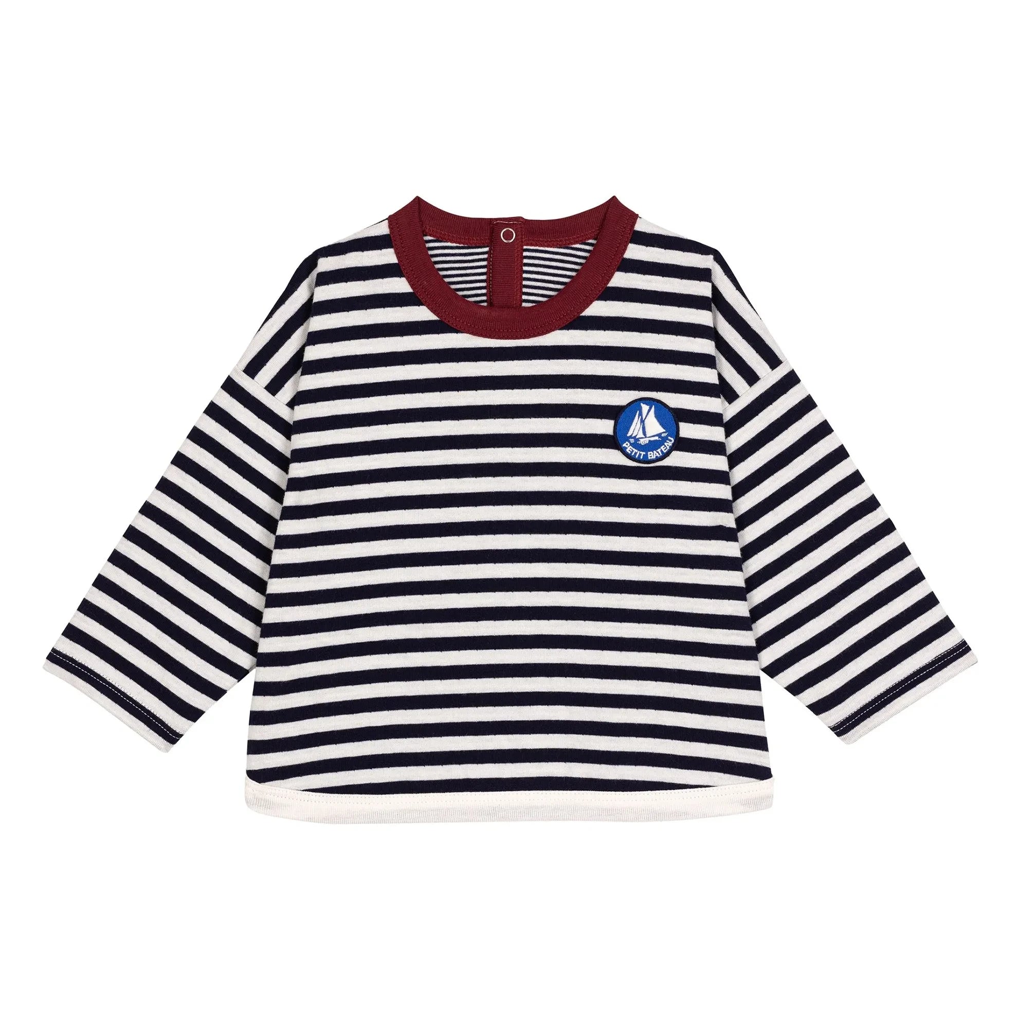 Petit Bateau - Marinière Logo Organic Cotton T-Shirt | Navy Blue