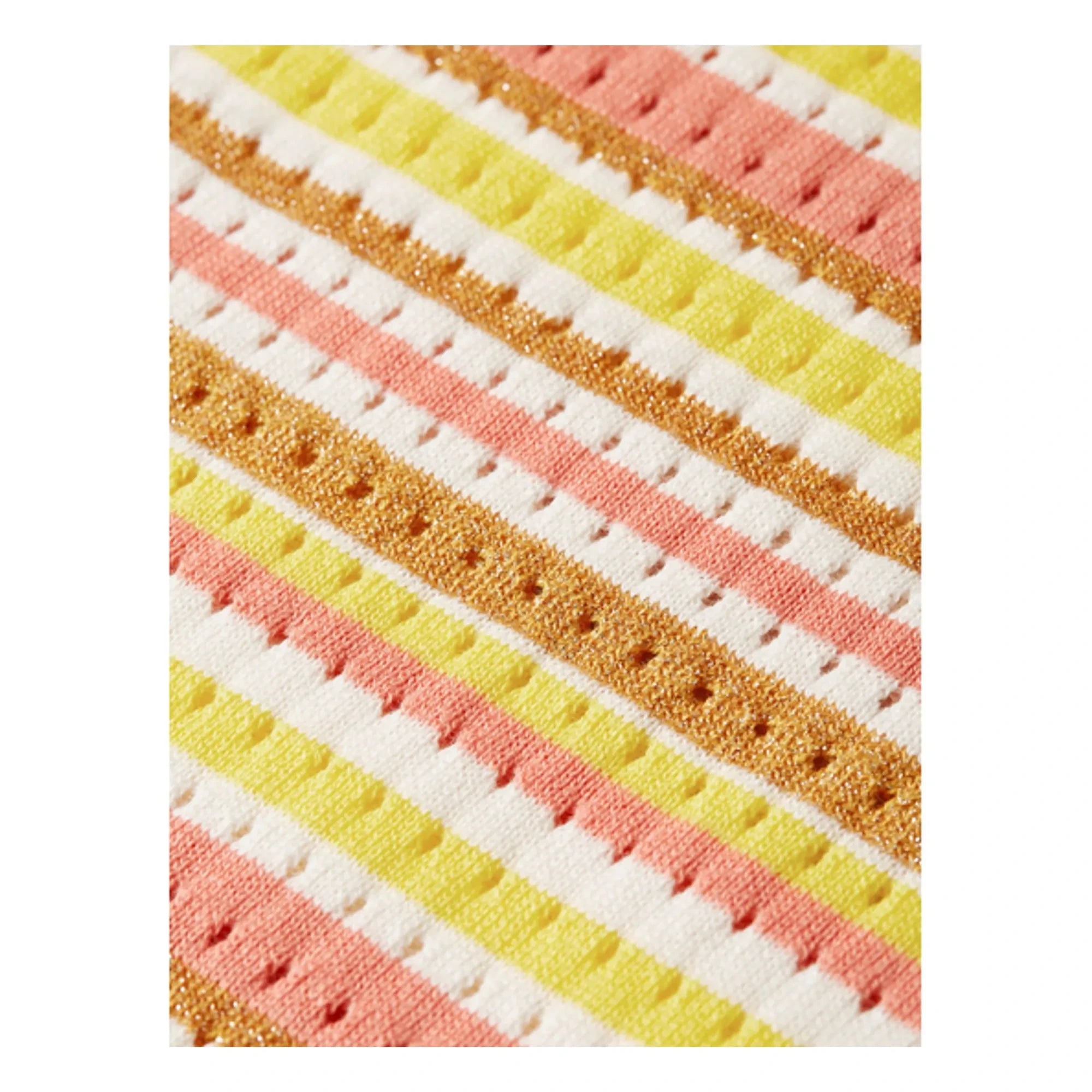 Scotch & Soda - Lurex Mesh Striped Pants | Yellow