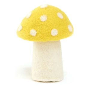 Muskhane - Dotty Felt Mushrooms - Set of 3 | Yellow