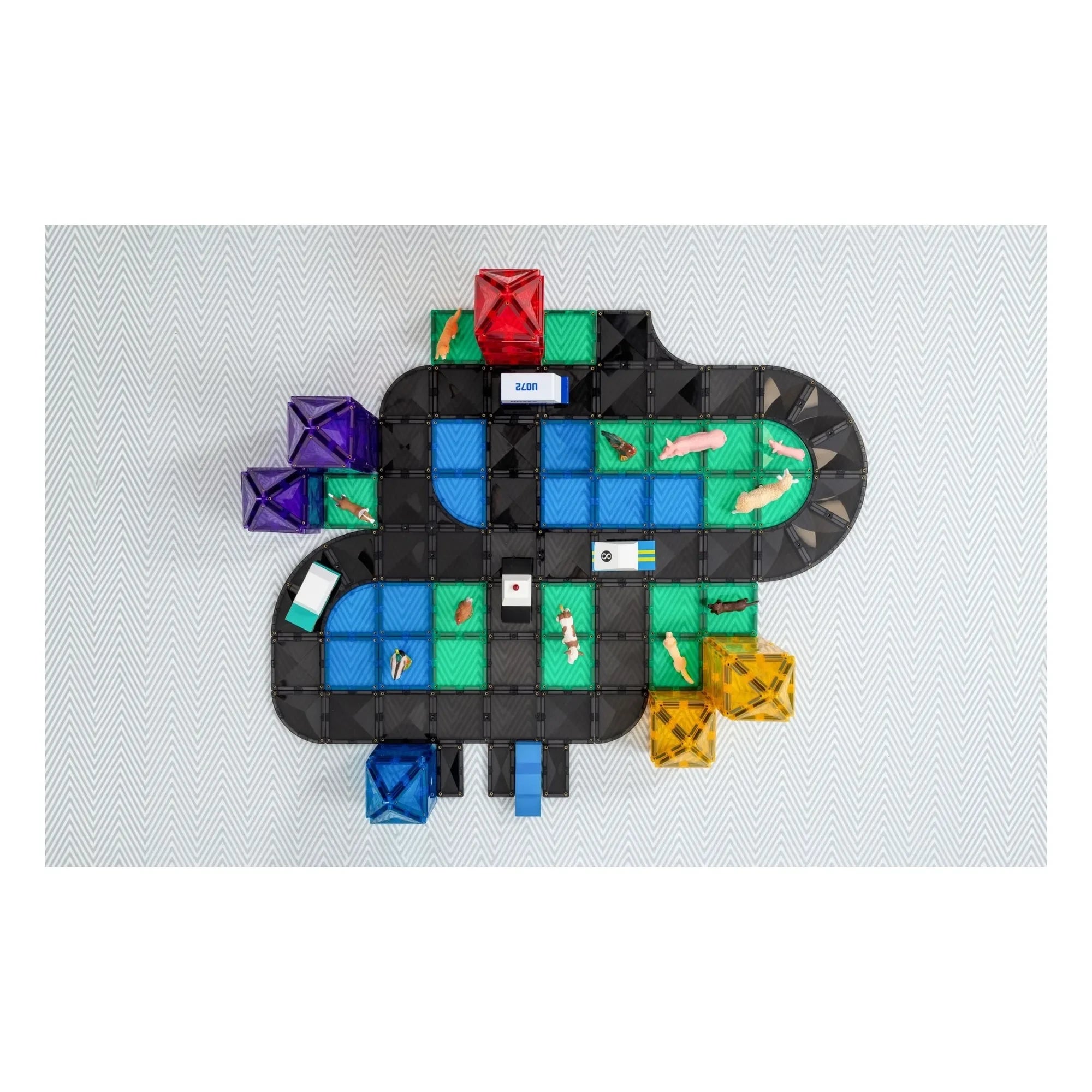 Connetix - Roads Creative Pack - 48 Pieces | Black