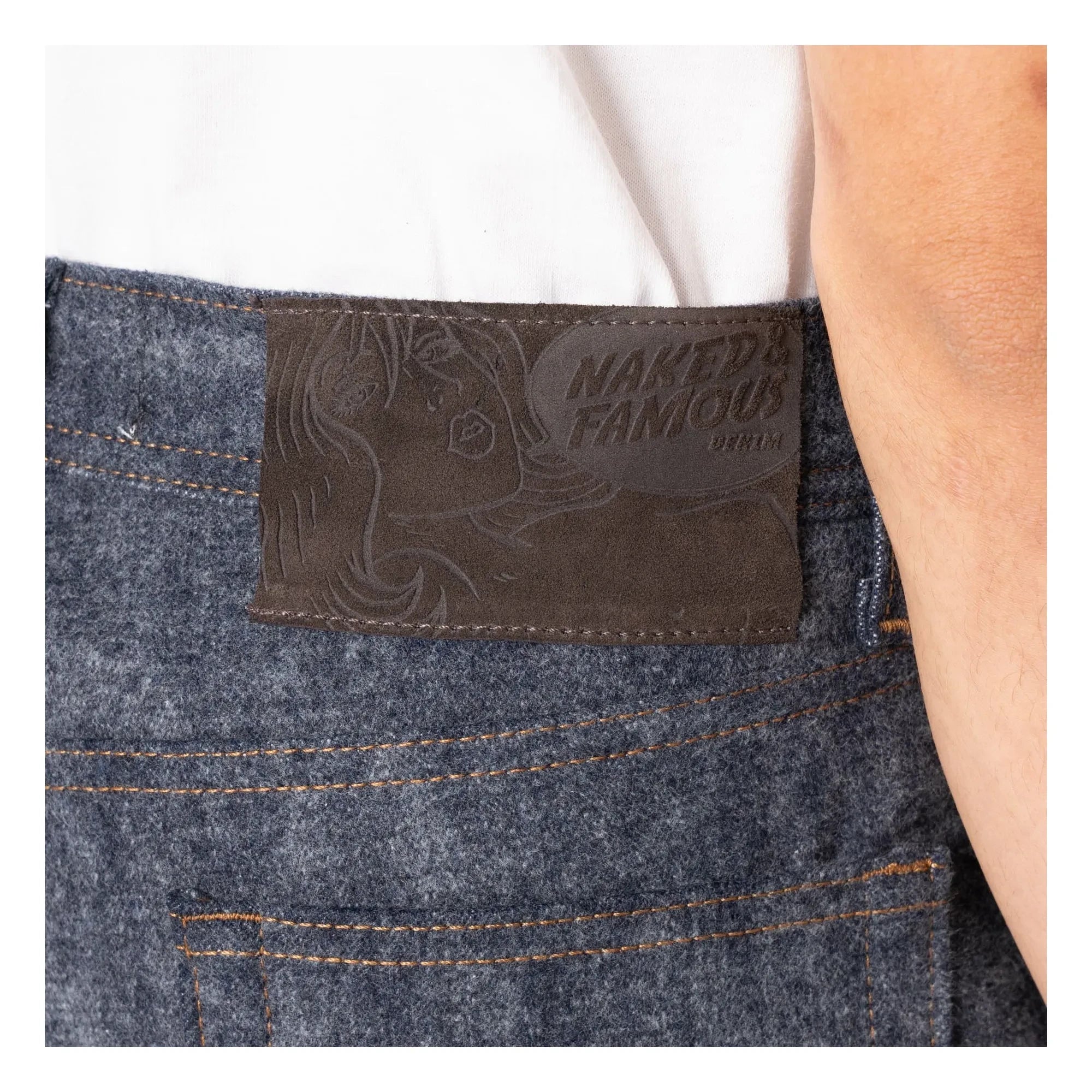 Naked & Famous - Weird Guy Max Brush Selvedge Jeans | Indigo