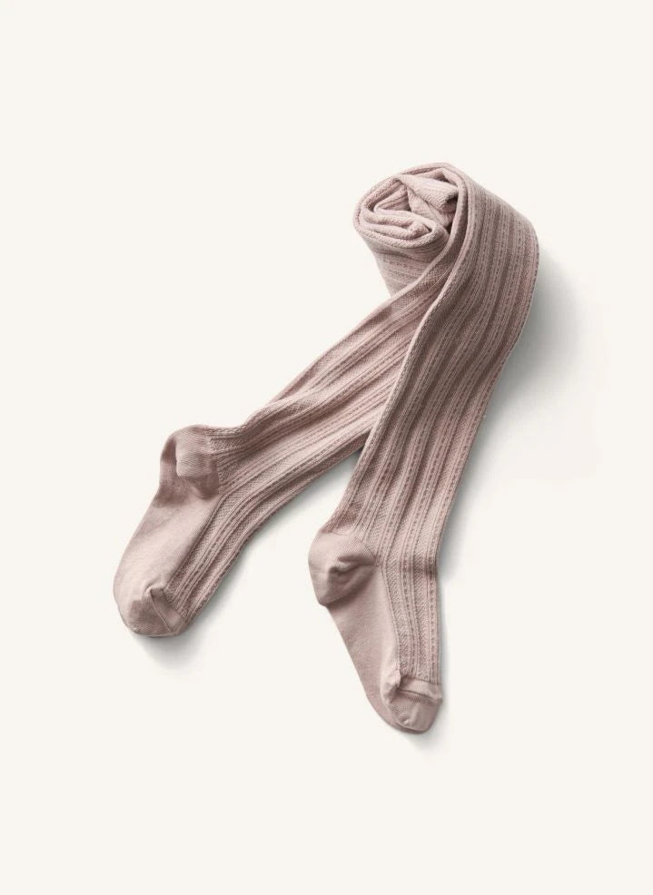 Soor Ploom - Pointelle Külotlu Çorap | Soluk Pembe