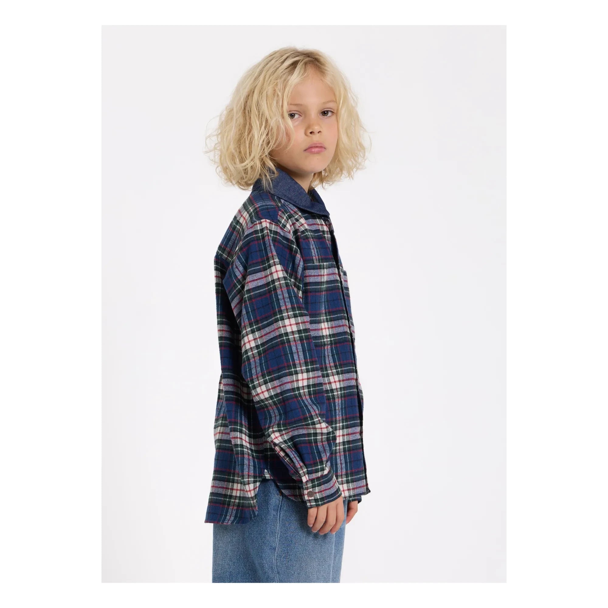 Finger in the Nose - Enara Checkered Shirt | Blue