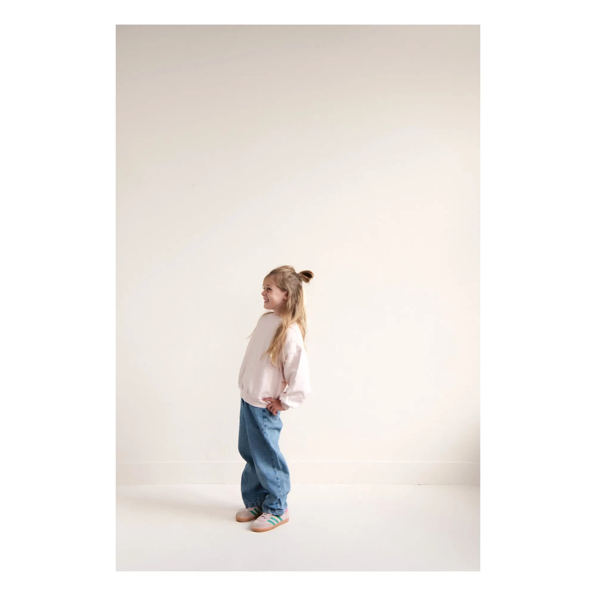 Jenest - Maxi organik pamuklu sweatshirt | Soluk Pembe